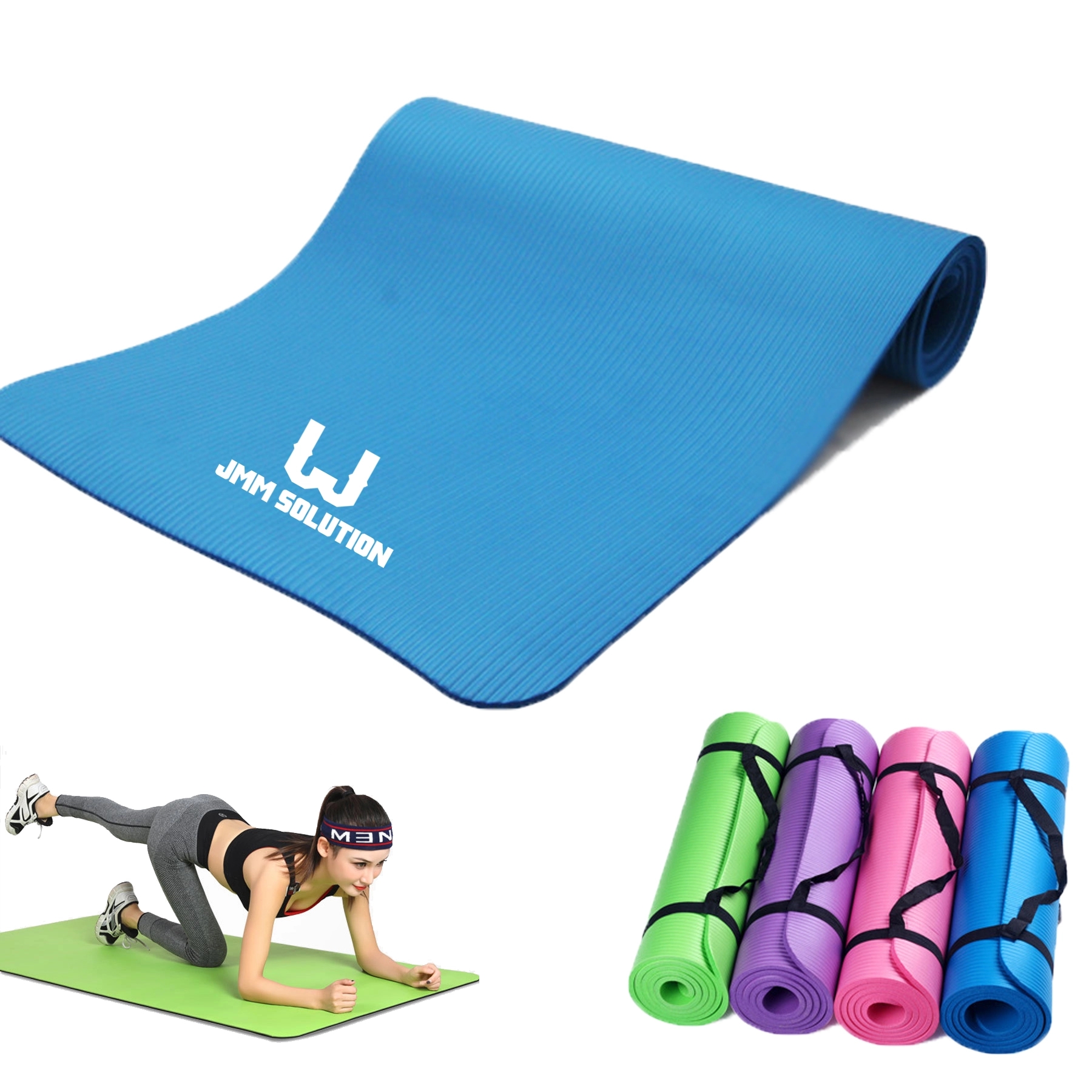 Non-Slip Exercise Yoga Mat With Carrying Strap 2