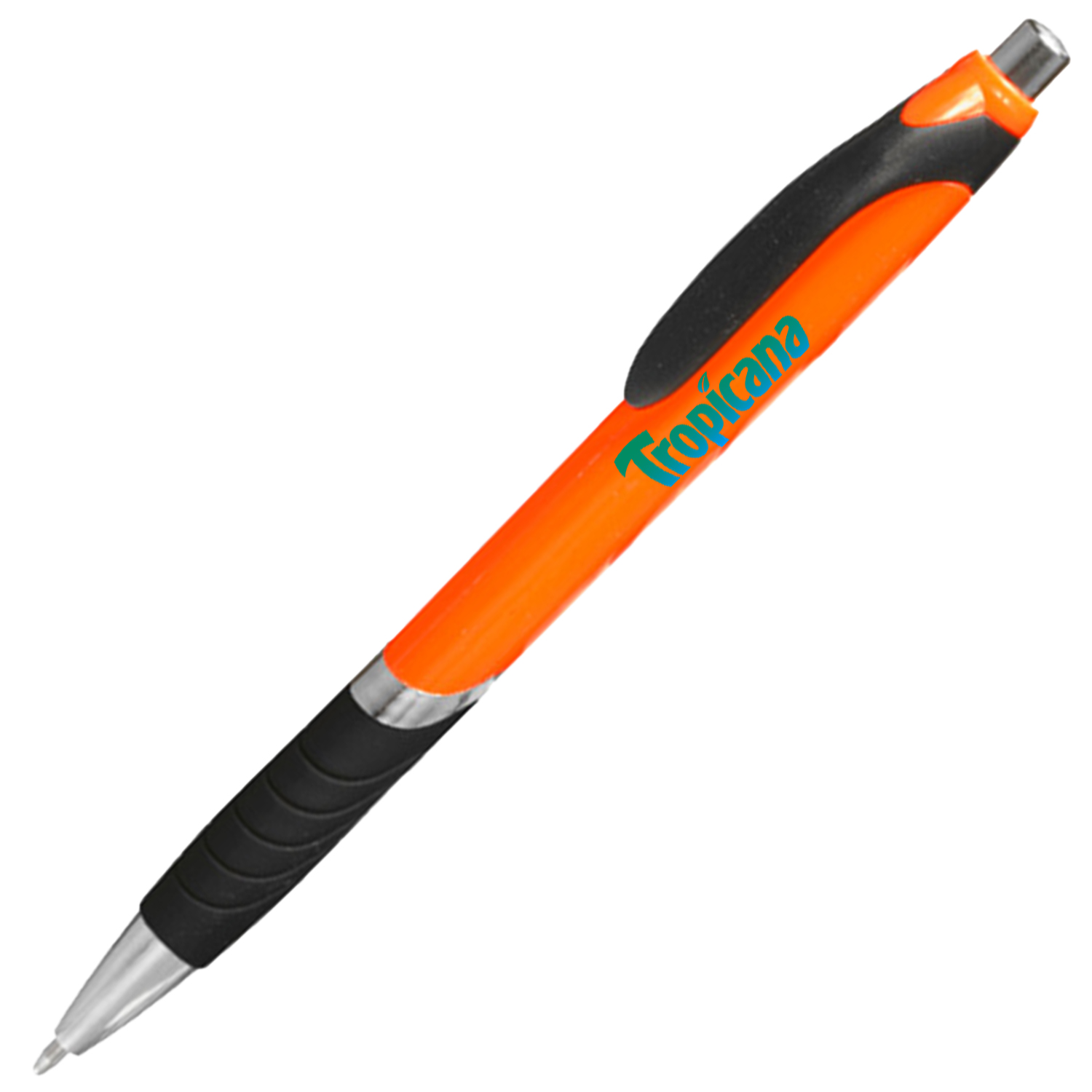Clickable Rubber Grip Plastic Ballpoint Pens 2