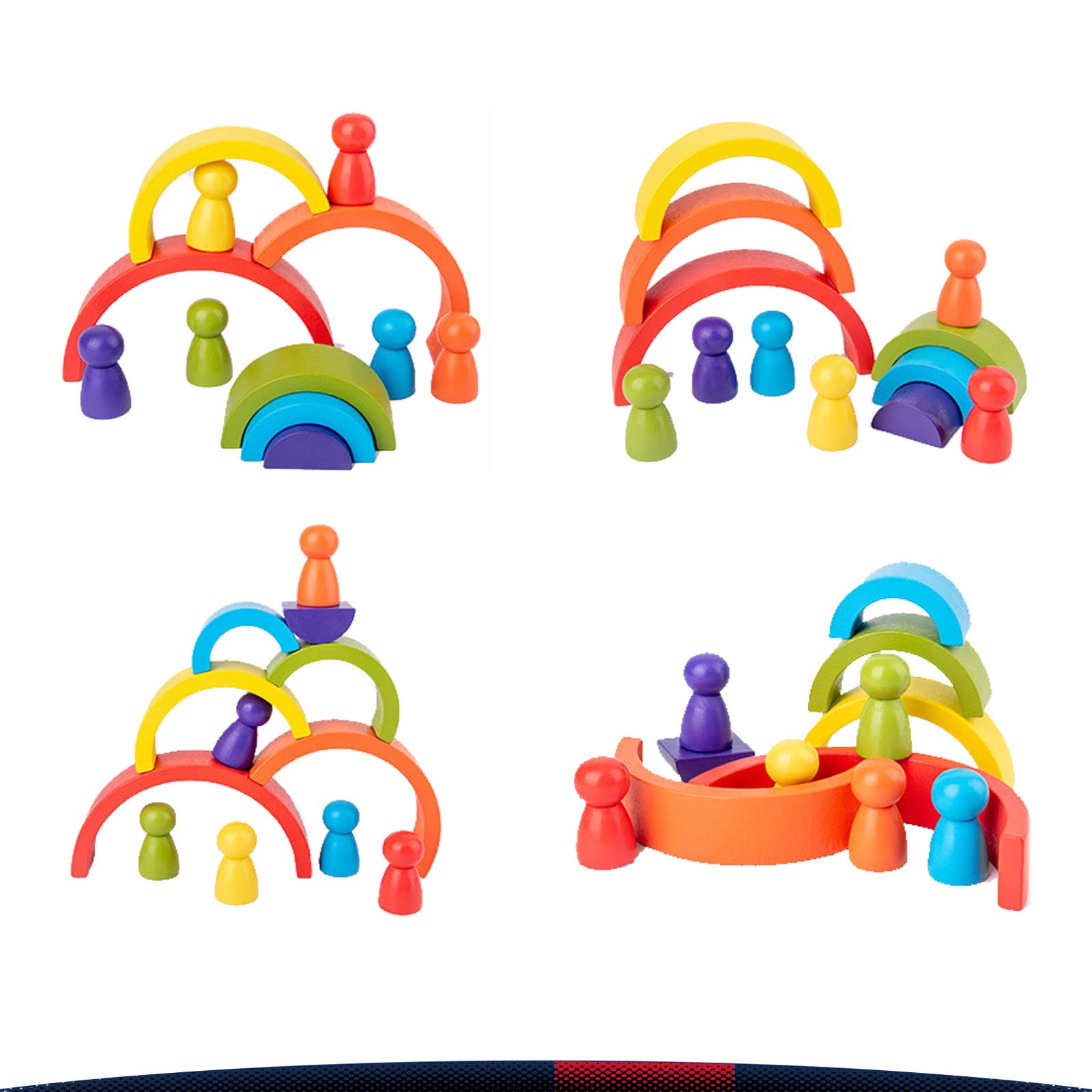 Colorful Rainbow Blocks Set 3