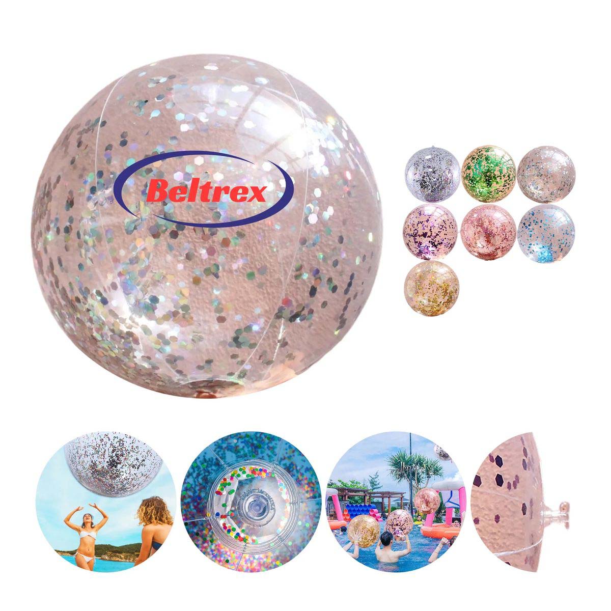 Sparkle Beach Ball PVC Inflatable Fun Toy 6