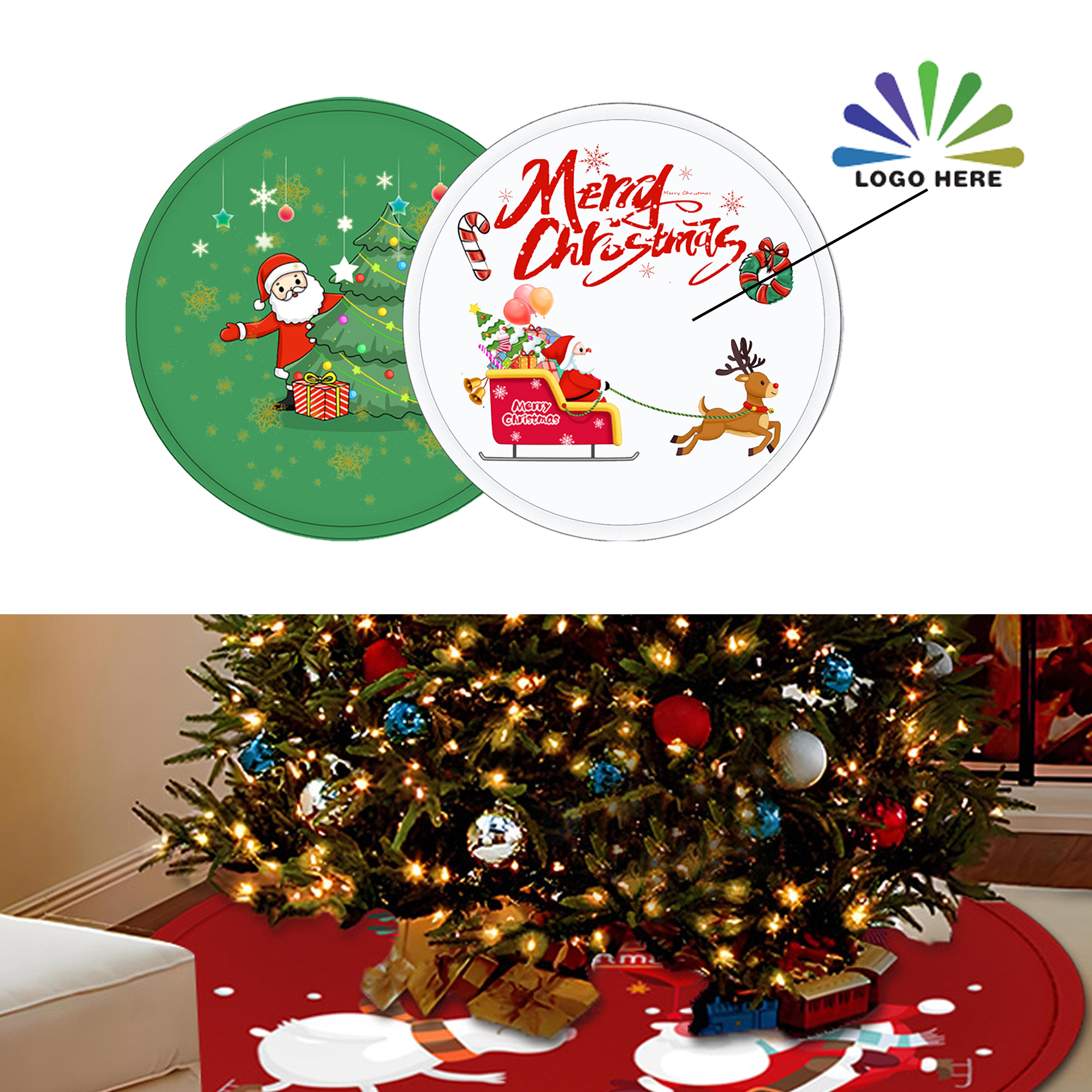 Customized Oversized Holiday Decorative Mats 3