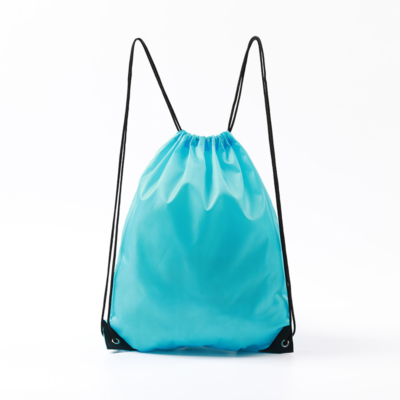 Black Trim Drawstring Backpack Gym Bag 5