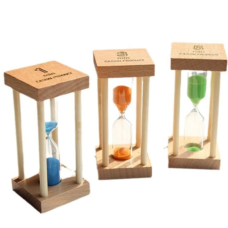 5min Wooden Frame Square Hourglass 7
