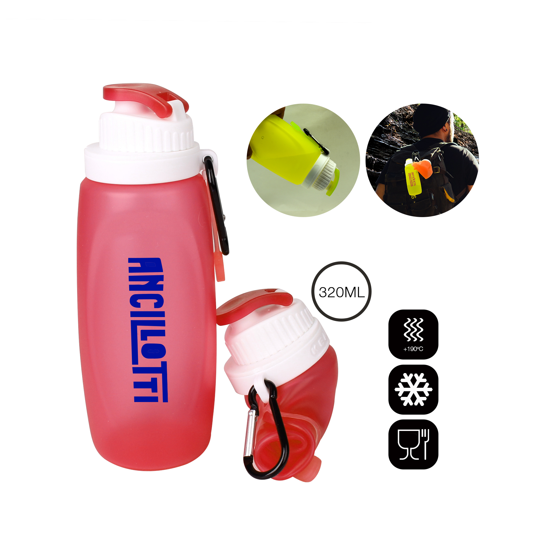 H2O Collapsible Water Bottle Small (11 Oz.) 2