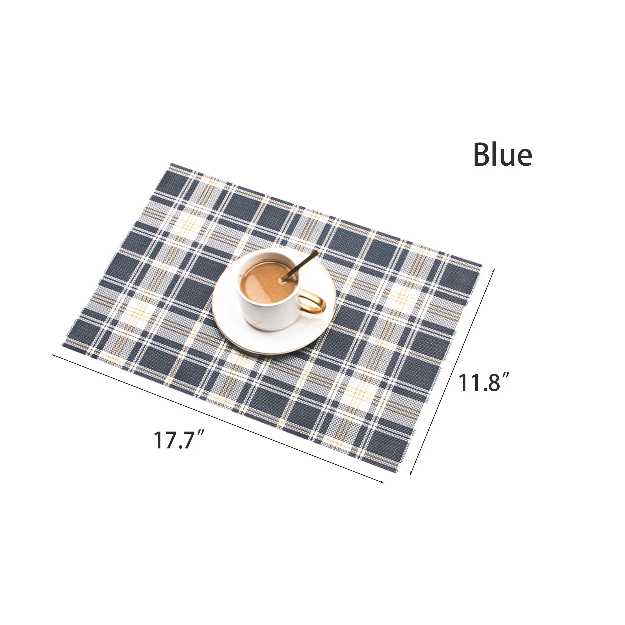 Plaid PVC Placemat - Durable and Easy to Clean 3