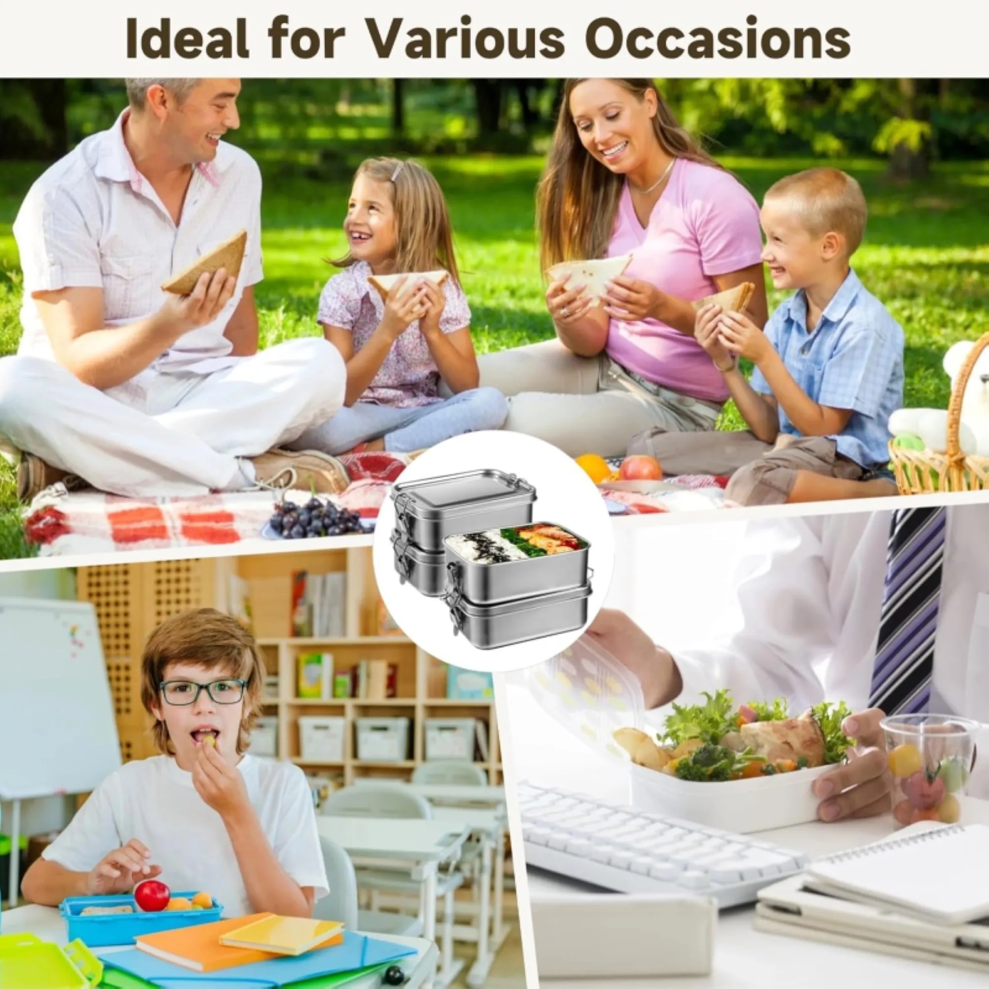 304 Stainless Steel Bento Box 4