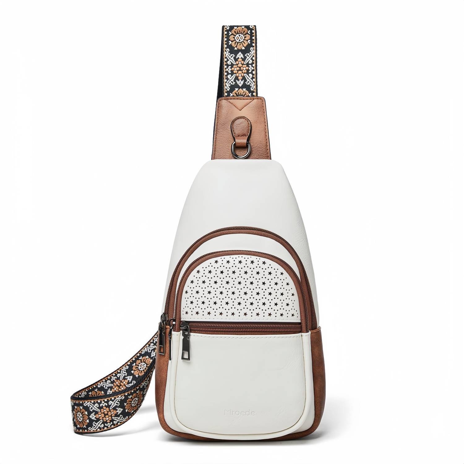 Vintage PU Sling Bag w/ Adjustable Strap 6