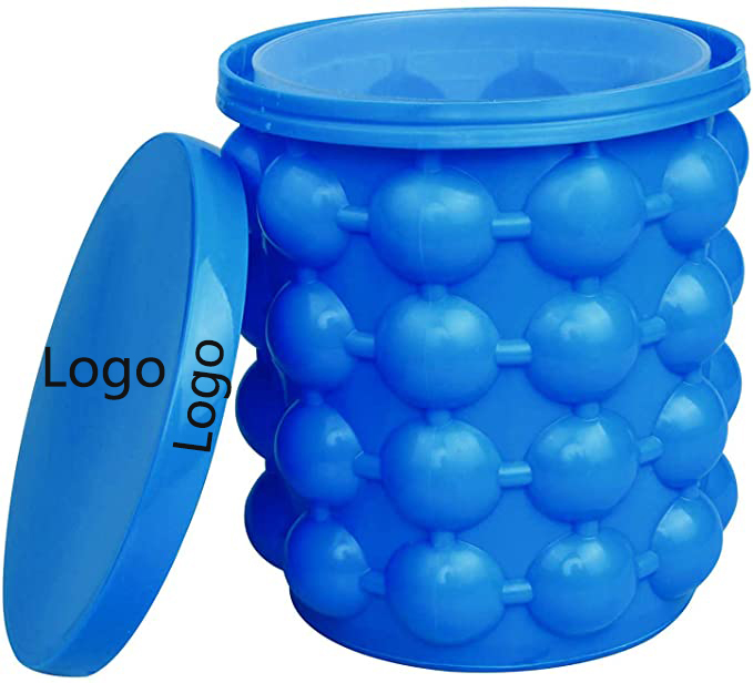 2 in 1 Silicone Ice Bucket Ice Mold / Lid 6