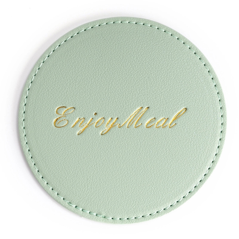 Vintage Round Leather Coaster 11