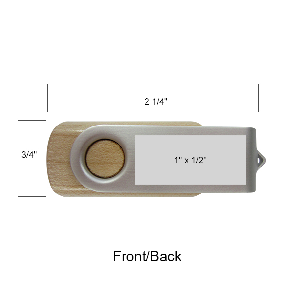Batavia Maple Eco-Friendly Swivel USB 4