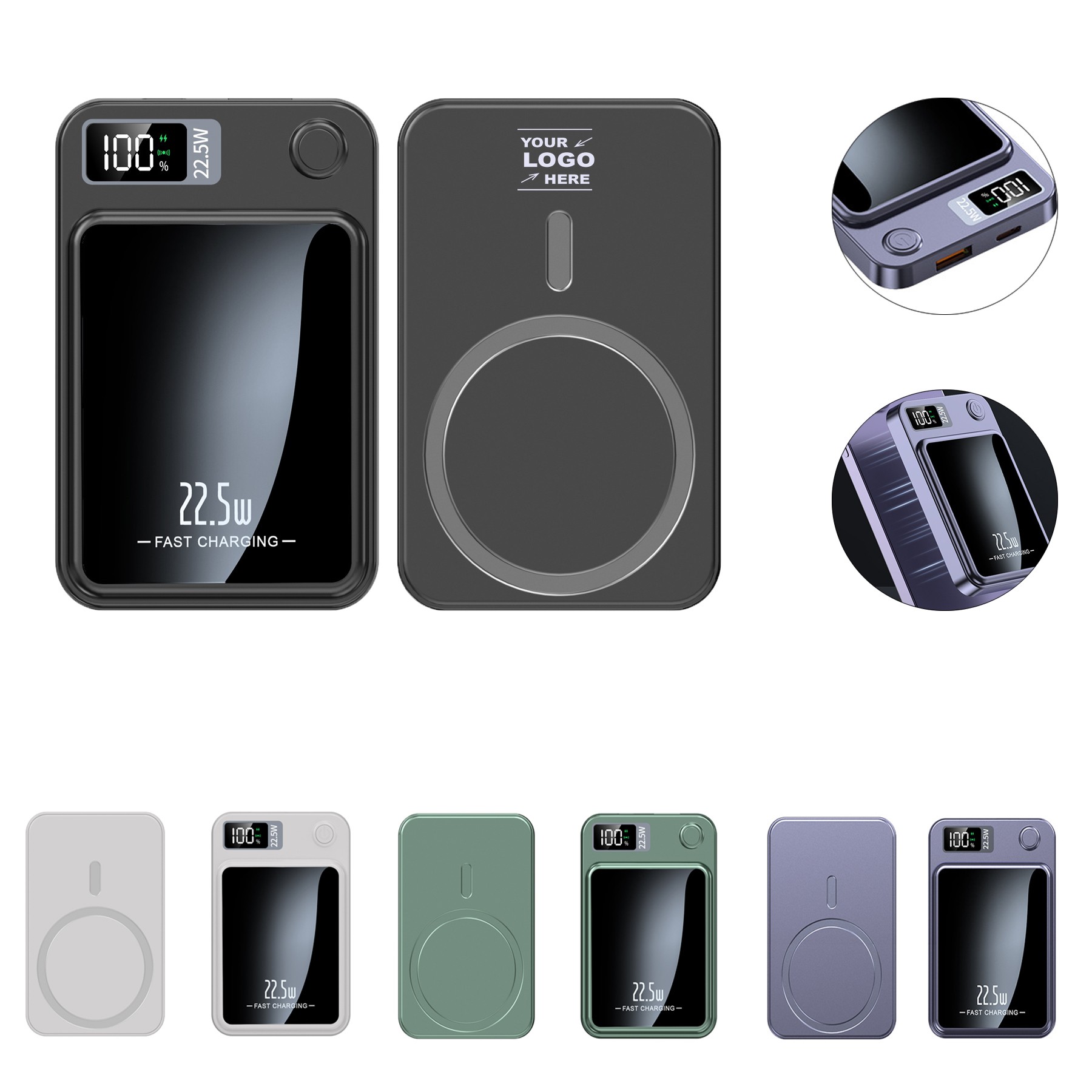 10000 mAh Magnetic Wireless Fast Power Bank 3