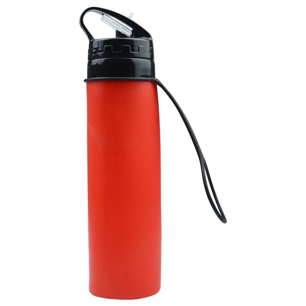 21oz. Collapsible Silicone Sports Water Bottles 1