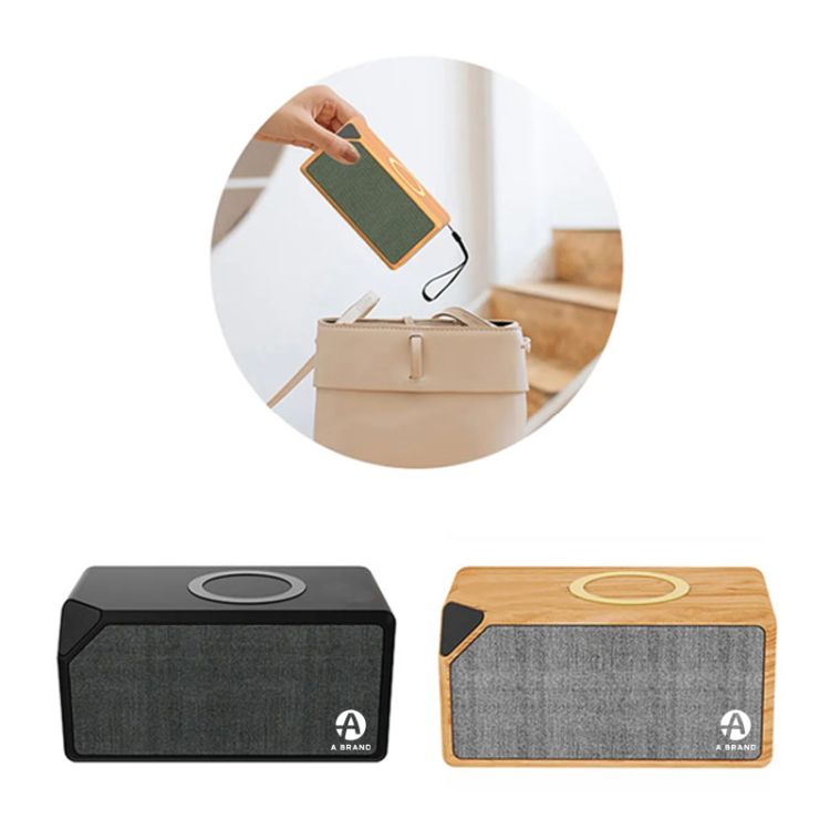 Custom Wireless Speaker with 5W Cordless Charger 1