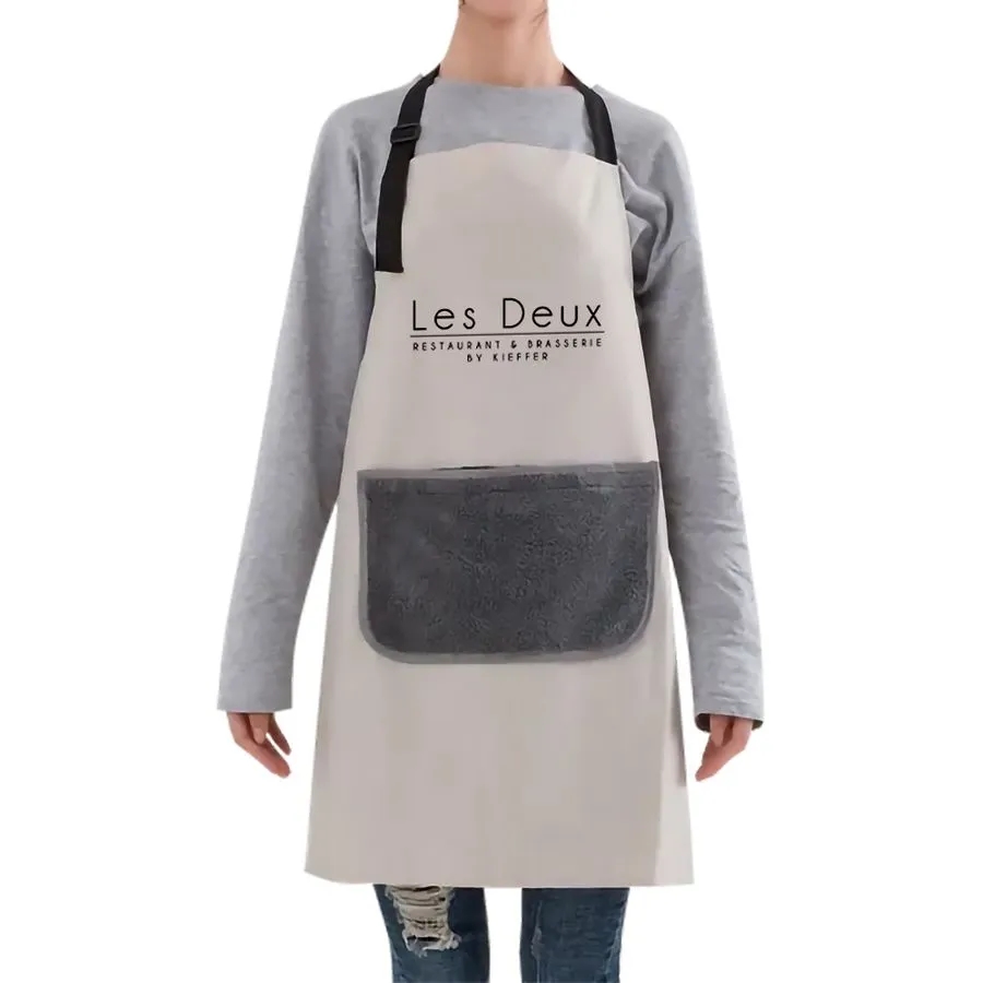 Floral Apron with Hand Wiping Pocket 3