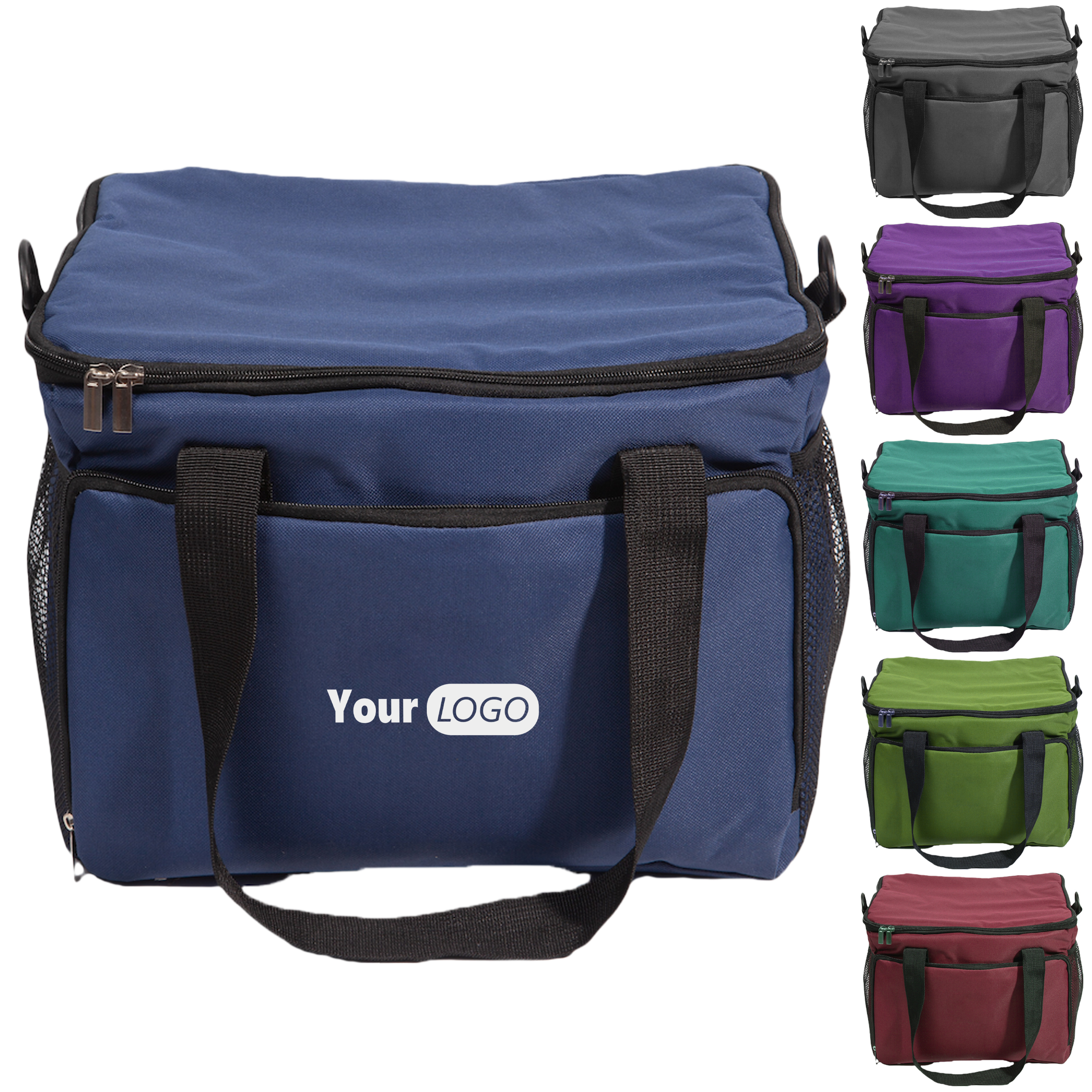Nylon Functional Navy Blue Cooler Bag 3