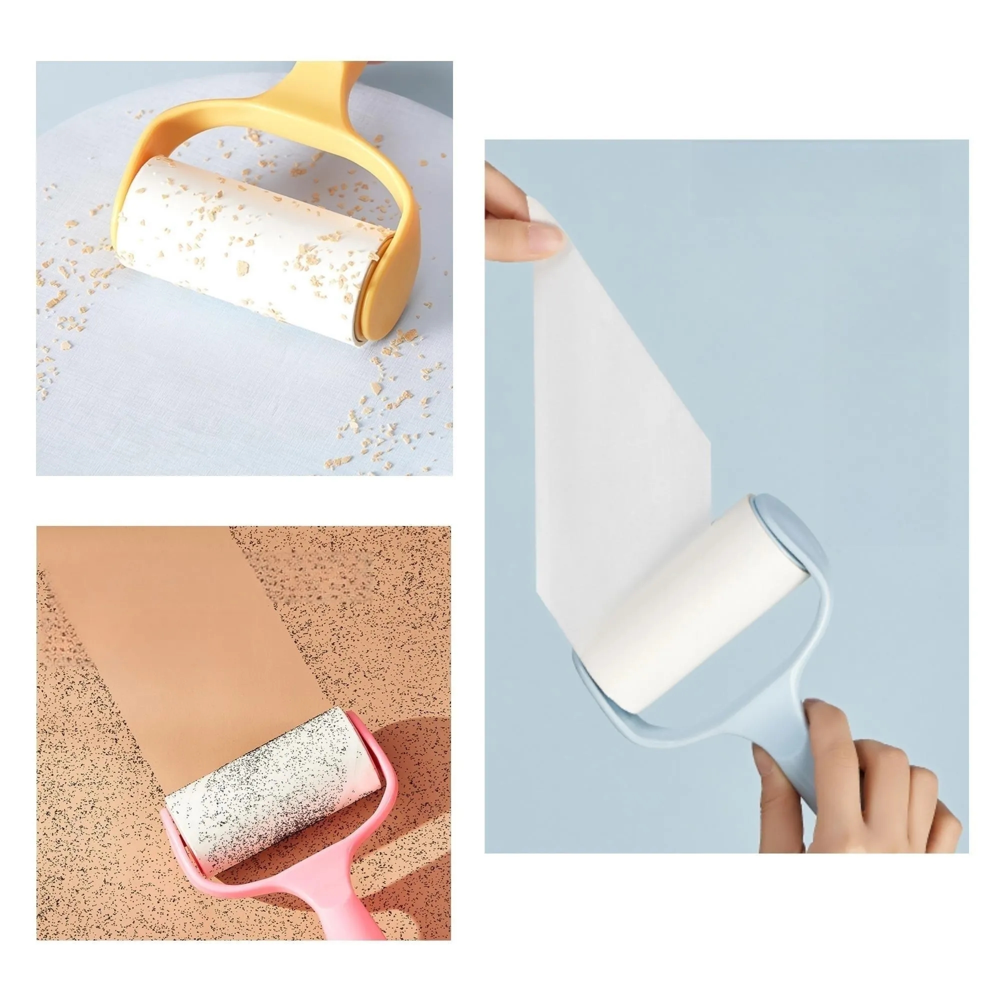 Plastic Sticky Lint Roller Portable Pet Hair Remover 2