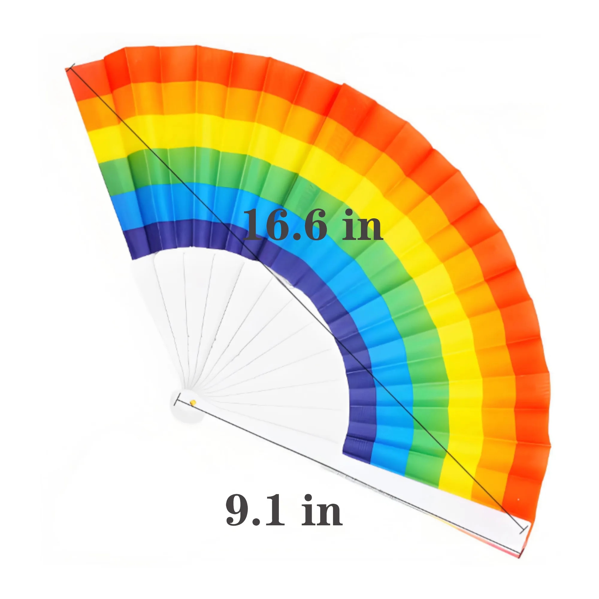 Rainbow Handheld Folding Fan 2