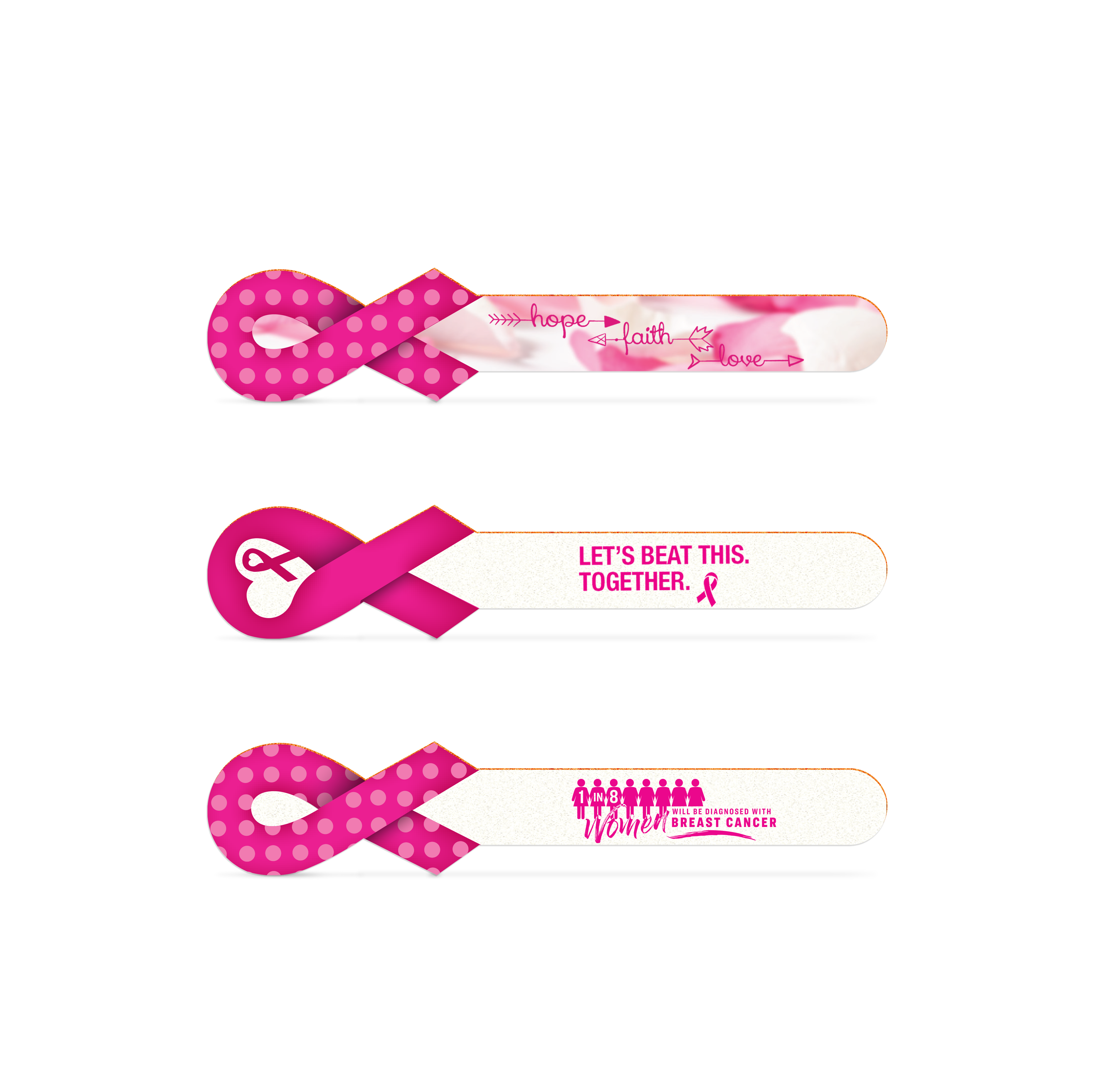 Ribbon Emery Board for Breast Cancer Awareness 1
