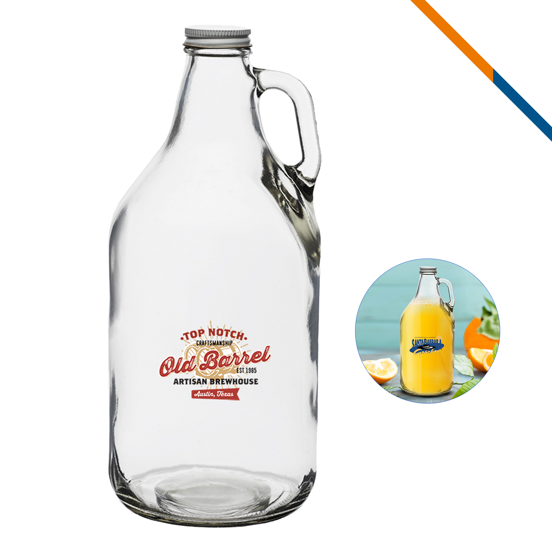 Olin Clear Glass Beer Growlers 2