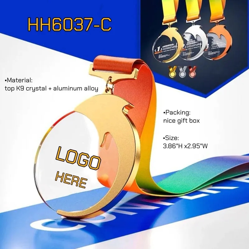 BULK Crystal Medal Sports Metal Awards 6