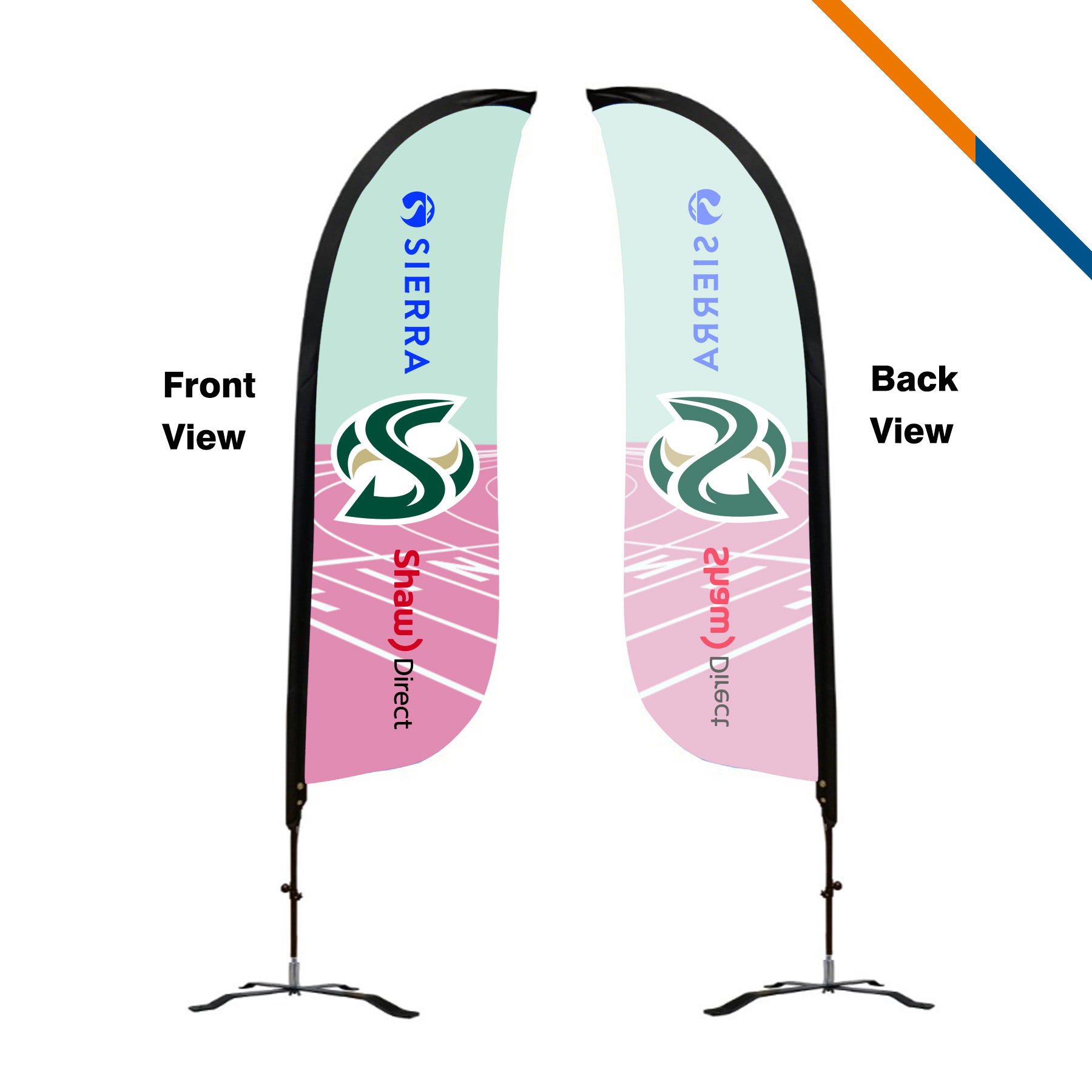 9' Carol Single-Sided Feather Flag 8