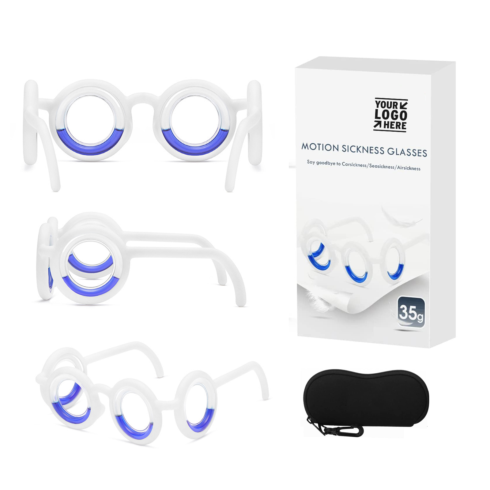 Ultra Light Portable Nausea Relief Motion Sickness Smart Glasses Set 1