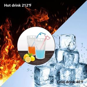 500ml Portable Drinking Pouch With Straw 4