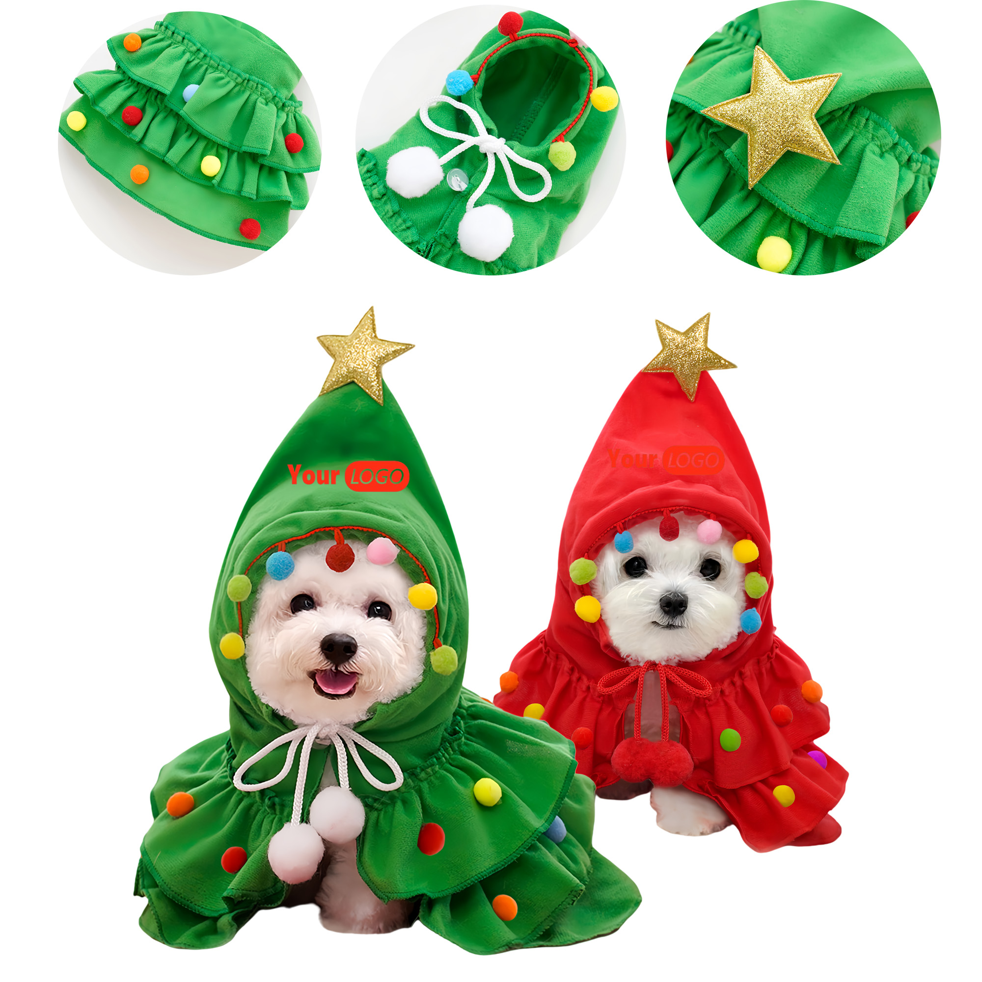 Christmas Pet Shawl Apparel 2
