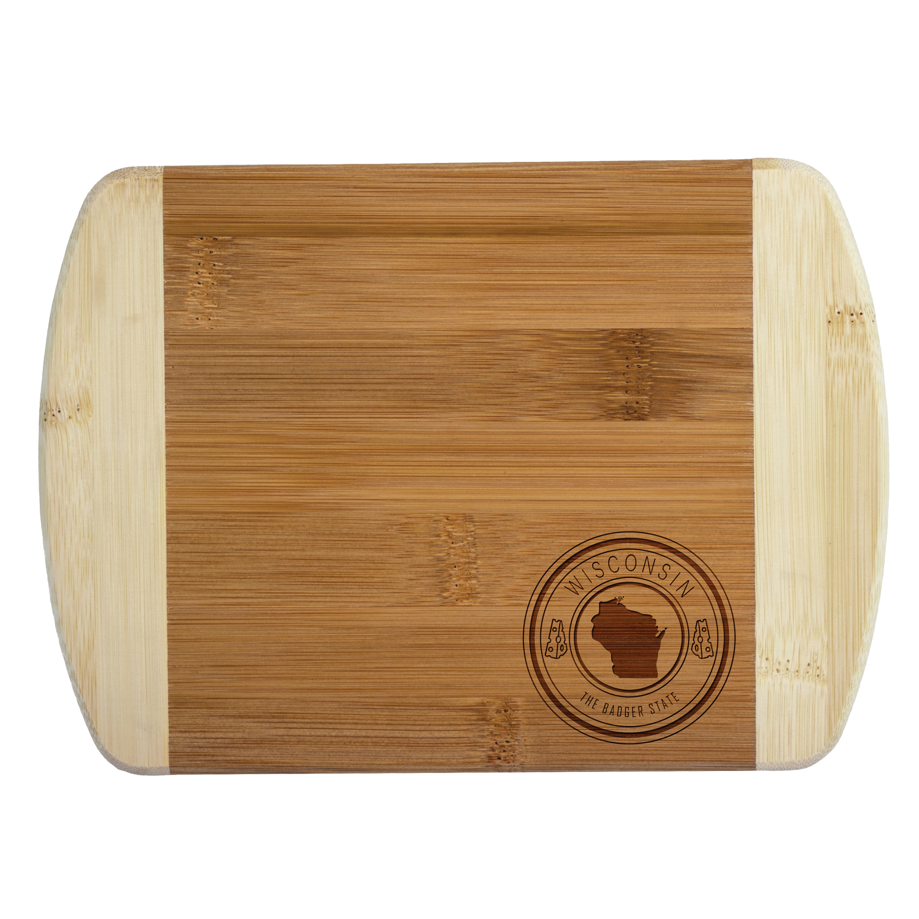 Wisconsin State Stamp 2-Tone Bar Board