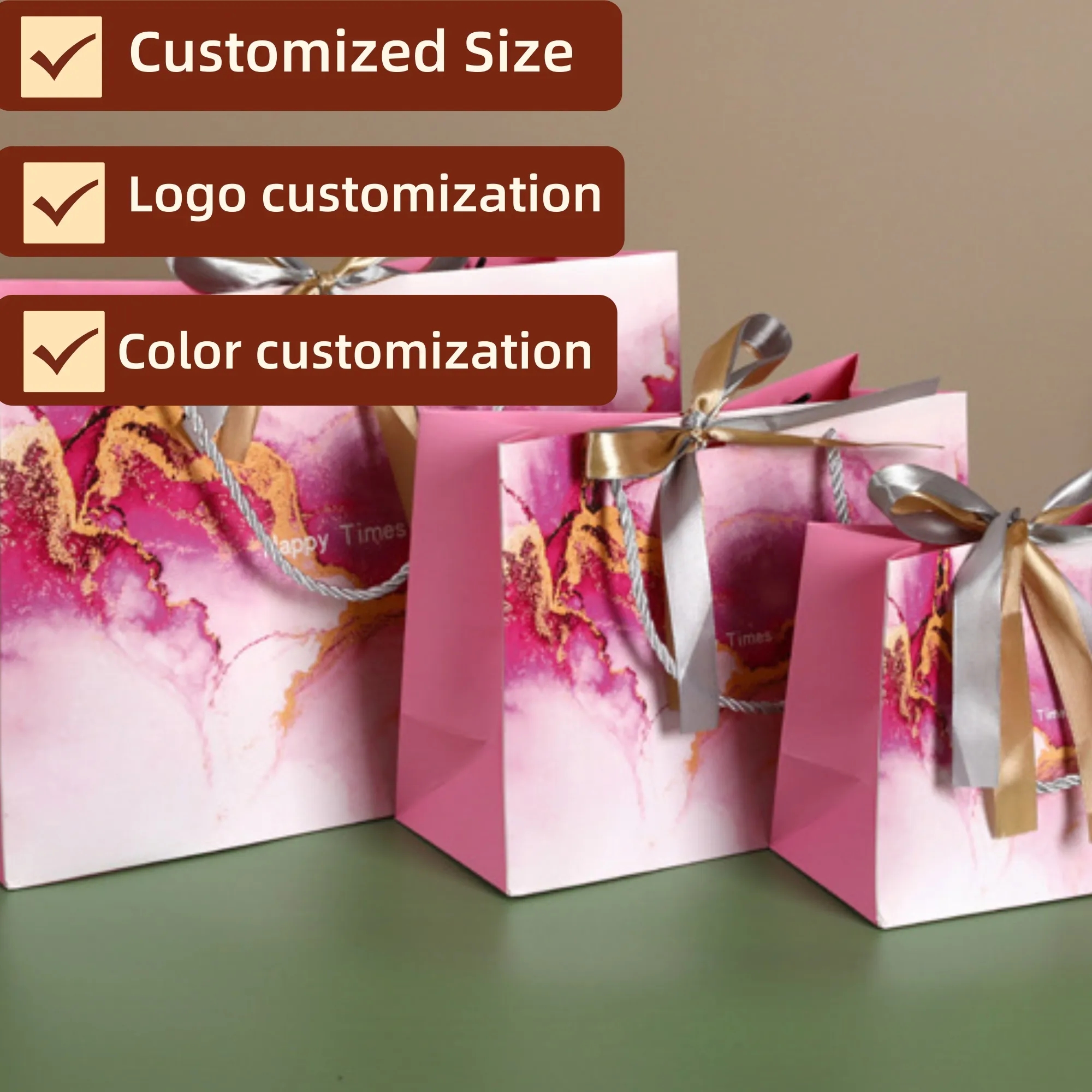 Personalized Gift Bags, Custom Logo/Size, Ideal For Presents 2