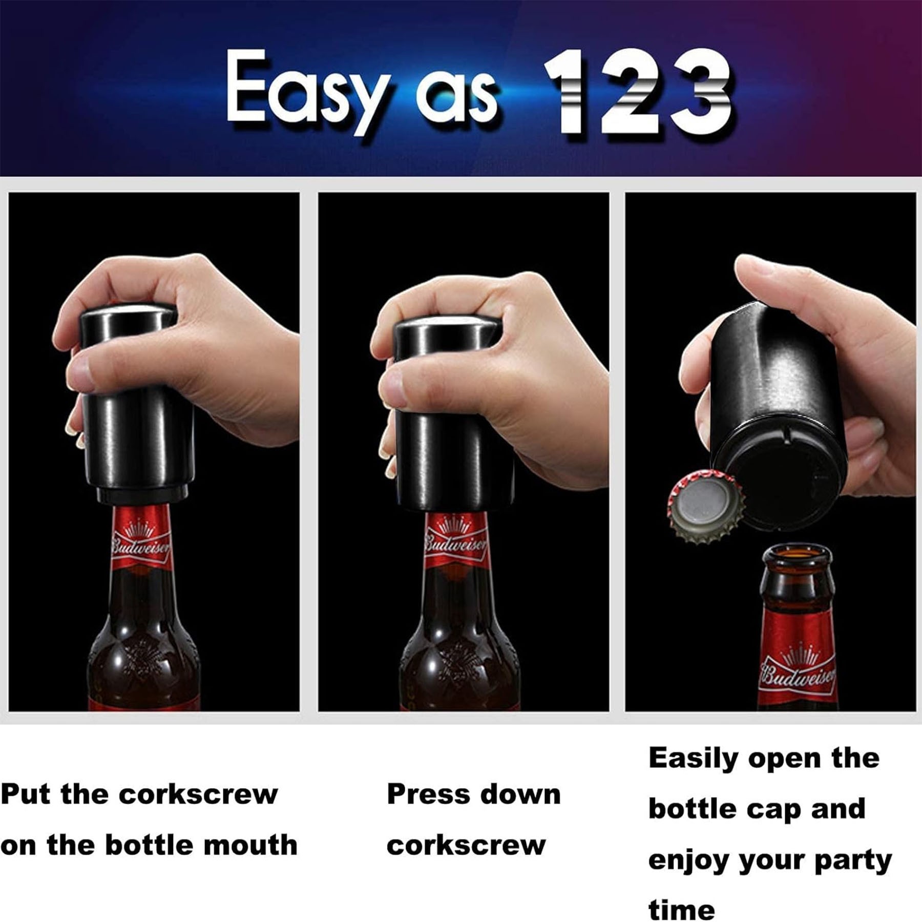 Portable Automatic Bottle Cap Opener 3