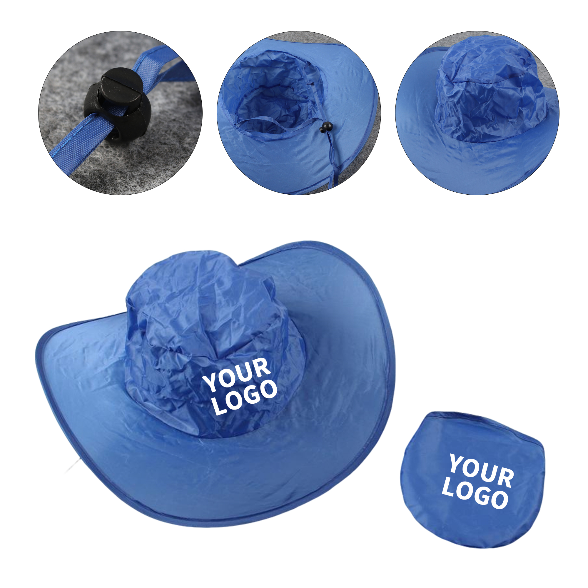 Folding Cowboy Hat With Storage Pouch And Sun Protection 2