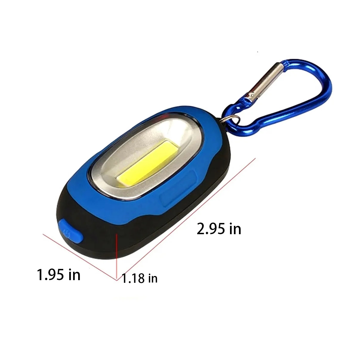 Portable Mini COB Keychain Light Flashlight with Carabiner 7