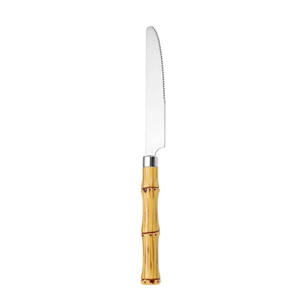 4 Piece Bamboo Stainless Steel Cutlery Gold Flatware Sets 4