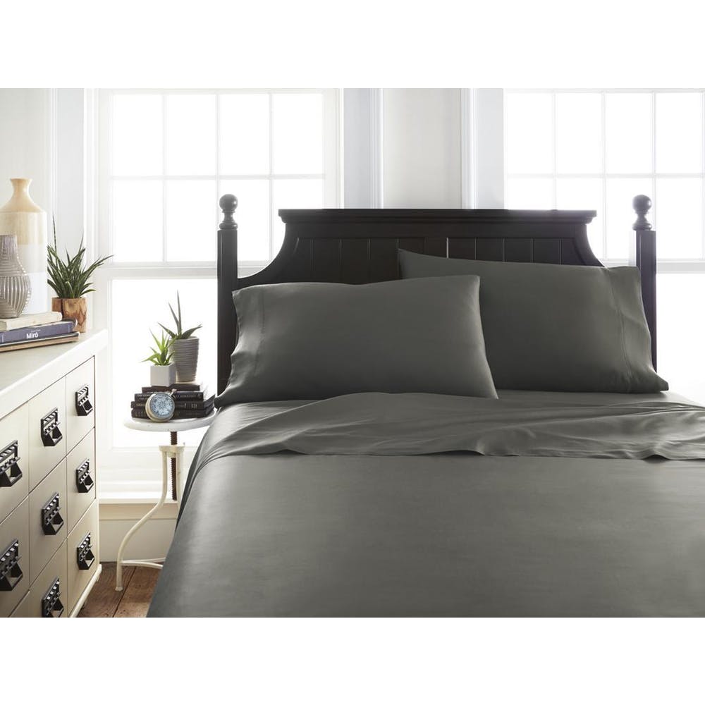 Bamboo Bed Sheet Sets - Gray Full 4 Piece 2