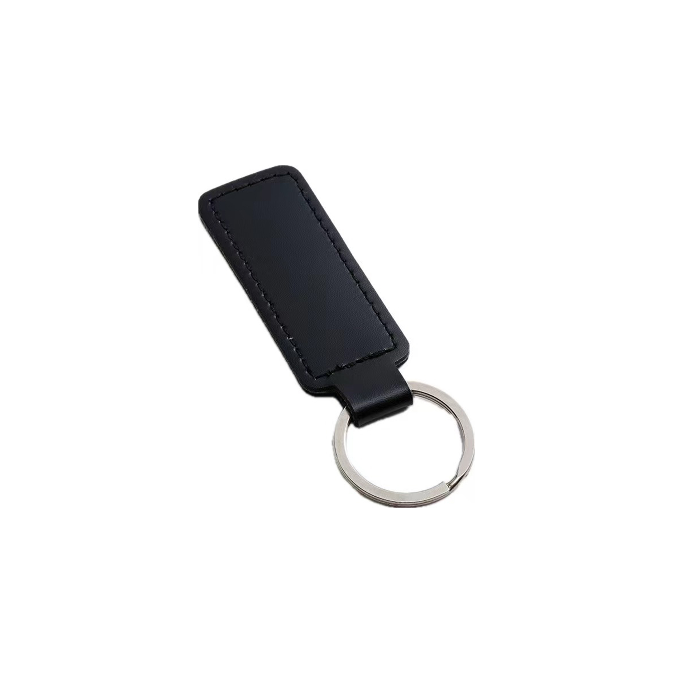 Vegan Leather Rectangle Shaped Keychain 4