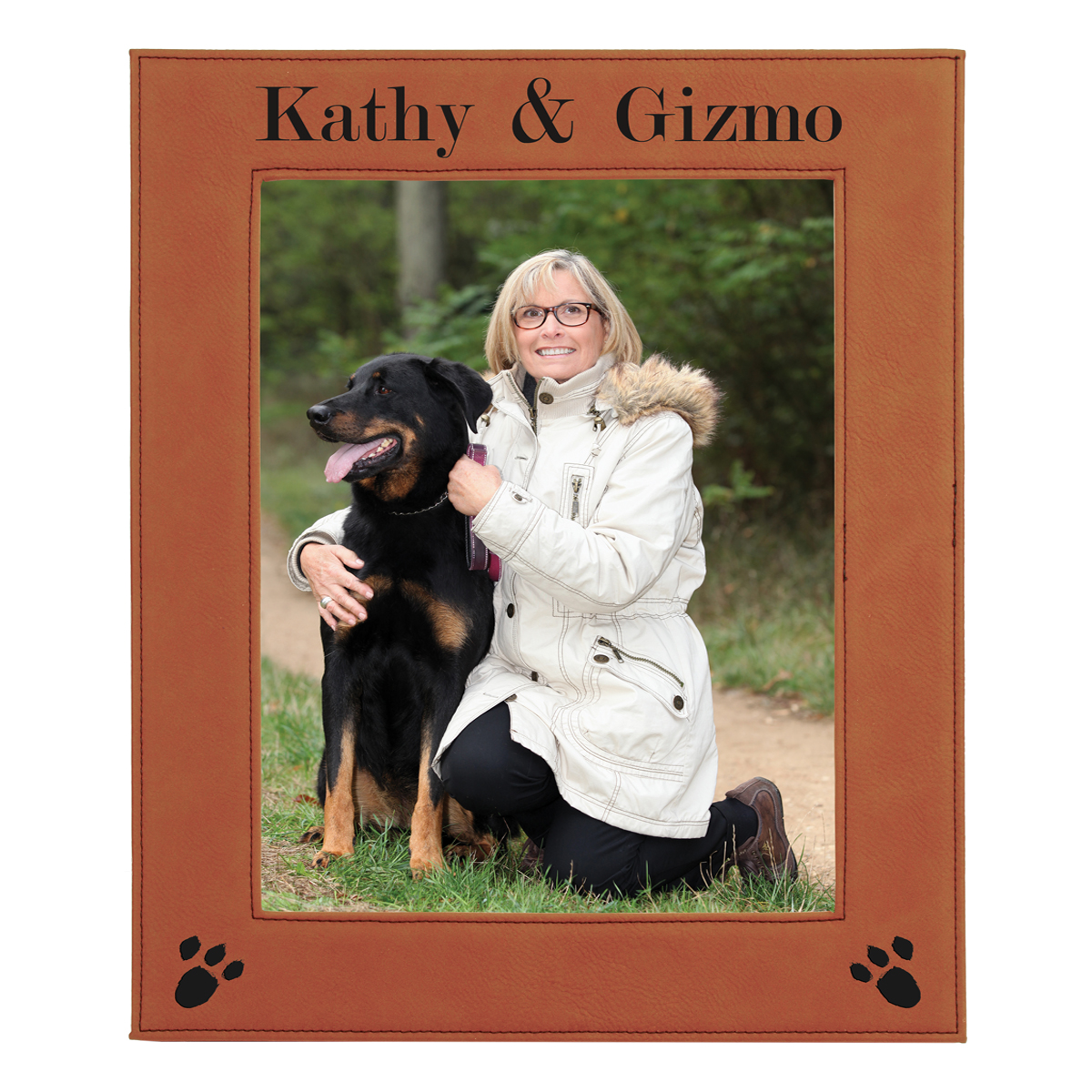 8" x 10" Rawhide Leatherette Photo Frame