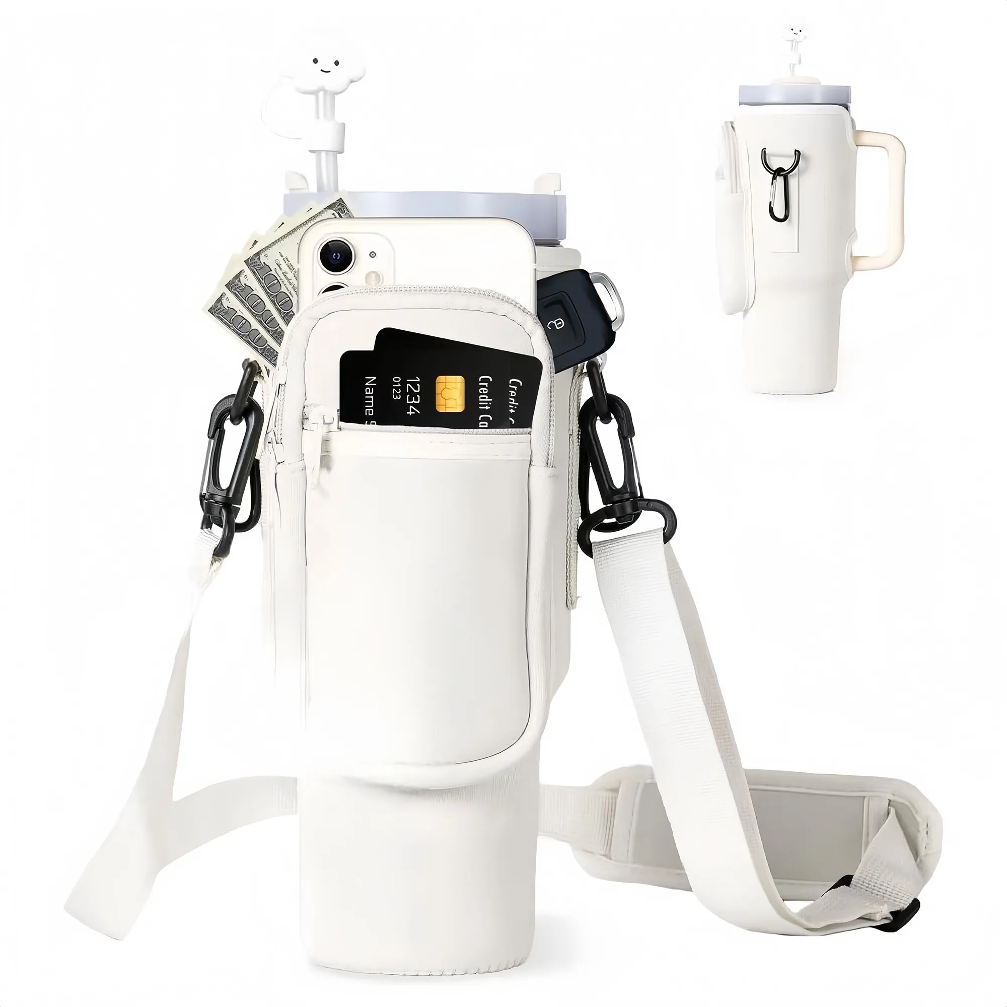 Waterproof Insulated Bottle Sling With Adjustable Strap 2