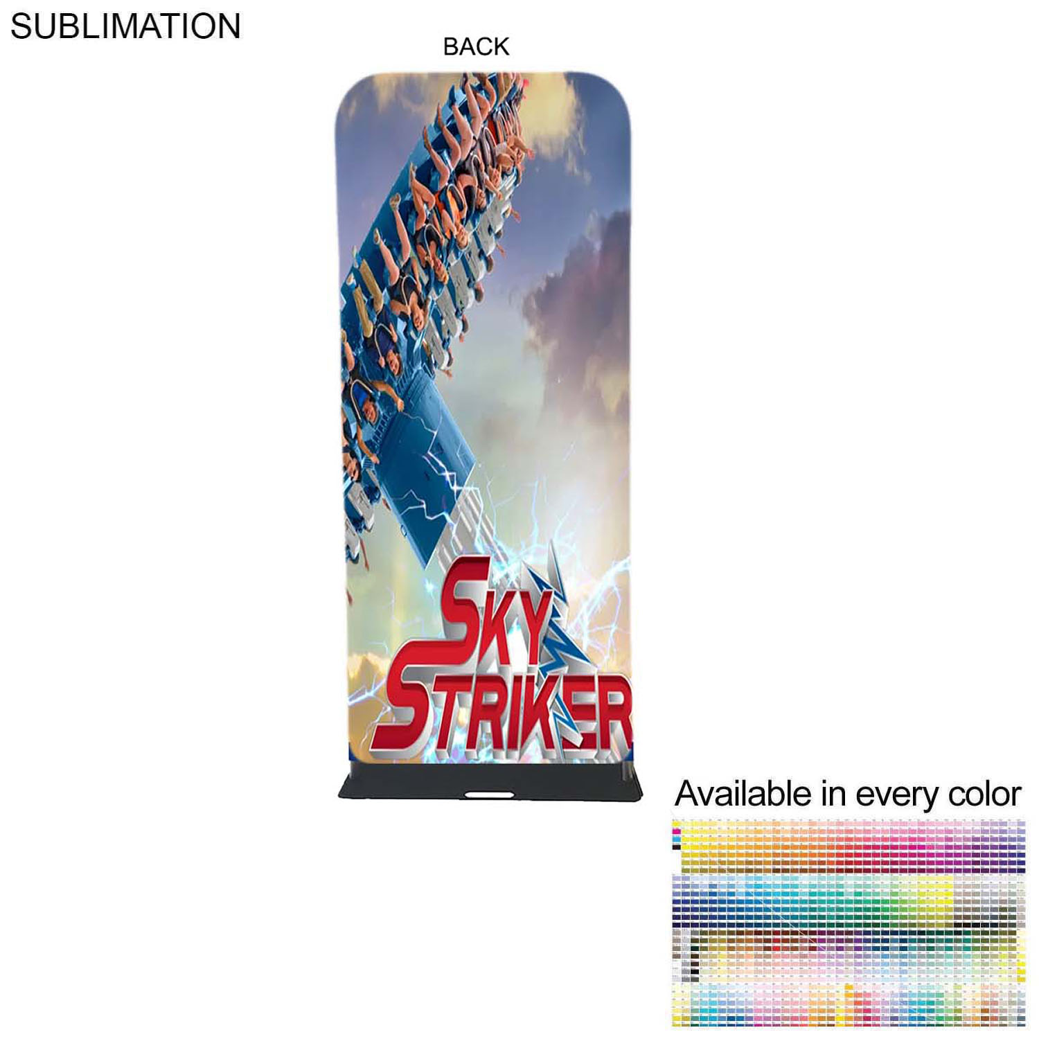 48Hr Quick Ship - Event package, 3'W Fabric banner and Premium 6' tablecloth closed back 15
