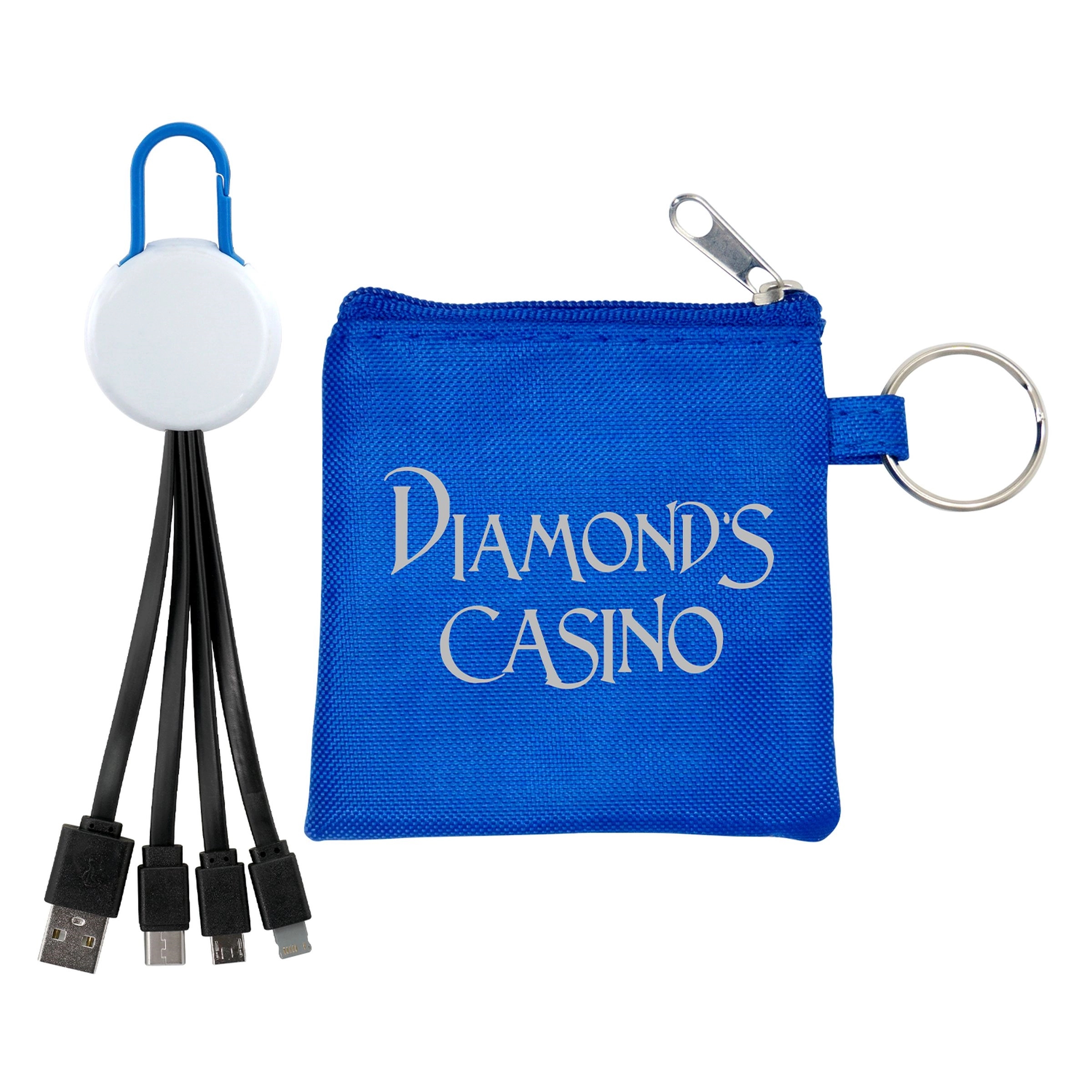 White Colorful Clip Cable Pouch Set 2