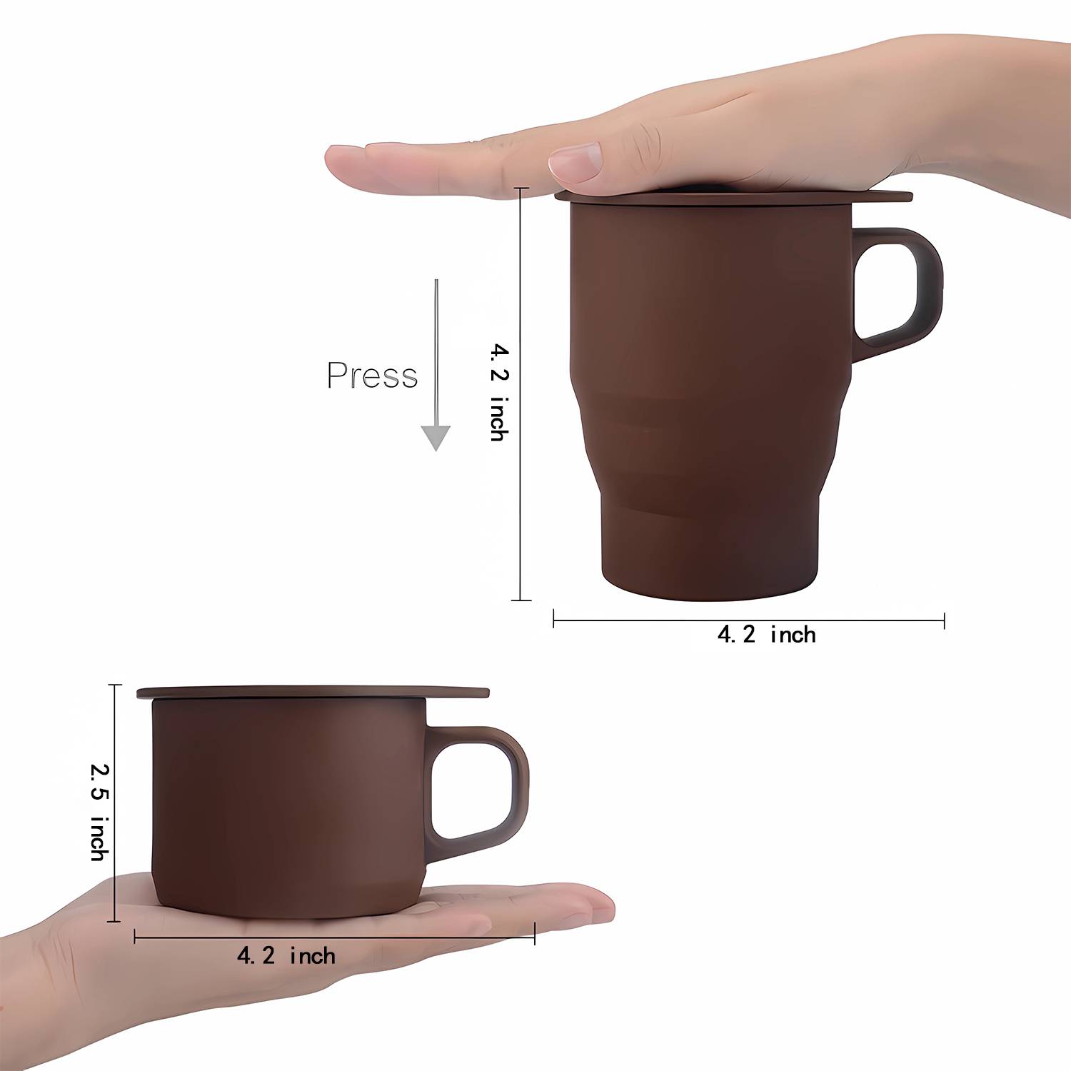 Silicone Foldable Cups W/ Straw 6