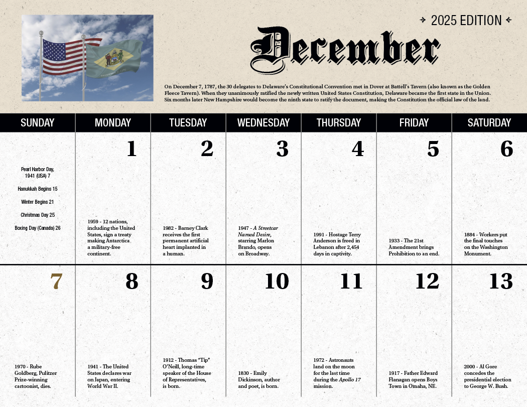 Good Value™ Daily History - Stapled Calendar