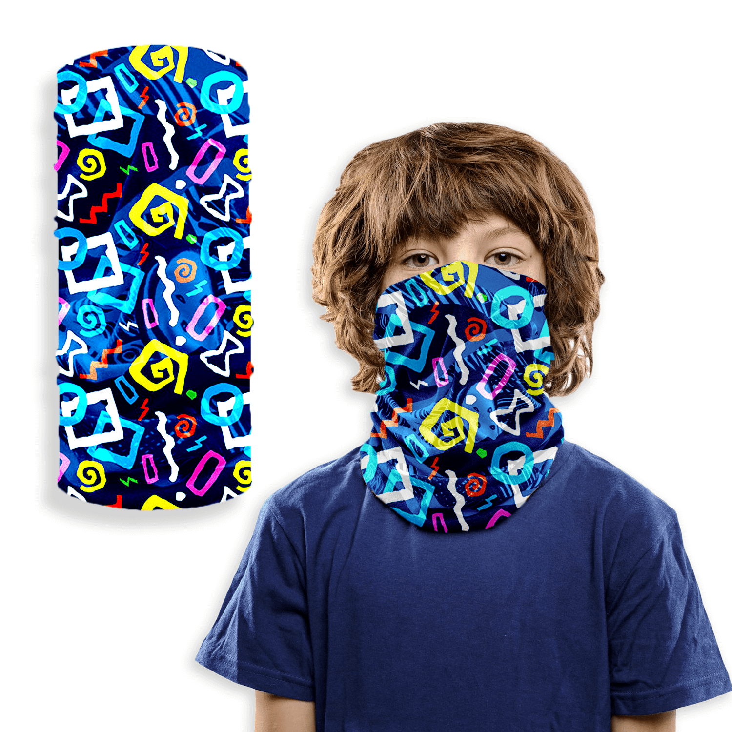 Kids 2-Layer Reusable Kids Face mask Full Color Bandana 2