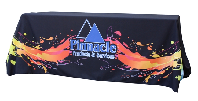 Rush 48 Hour 8 Foot Trade Show dye-sub Table Throw - 4 Sided