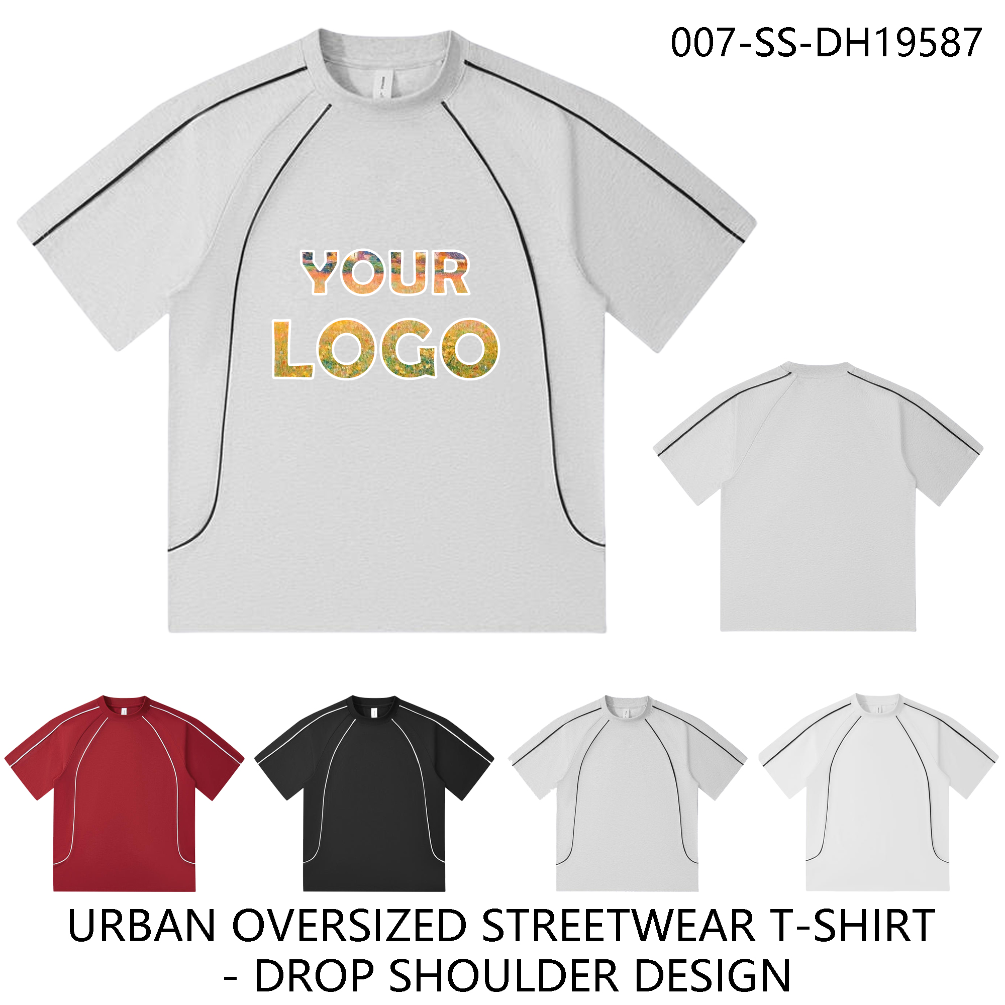 Trendy American Streetwear Heavyweight Pure Cotton Relaxed Fit Short Sleeve 1