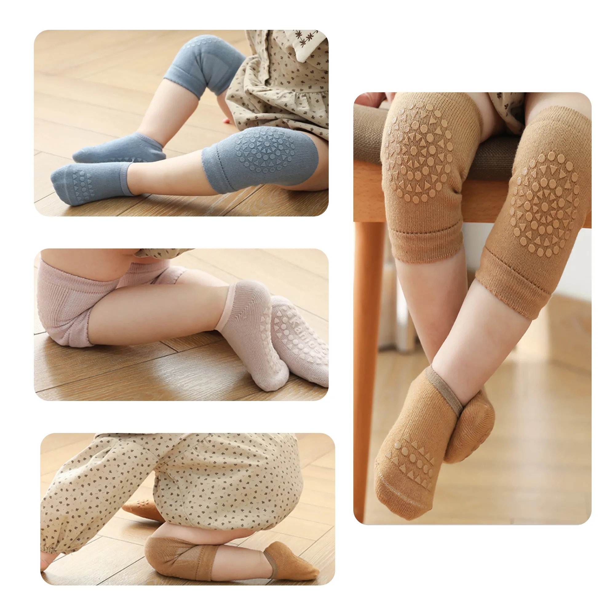 Baby Crawling Non-Slip Knee Pads And Socks 2