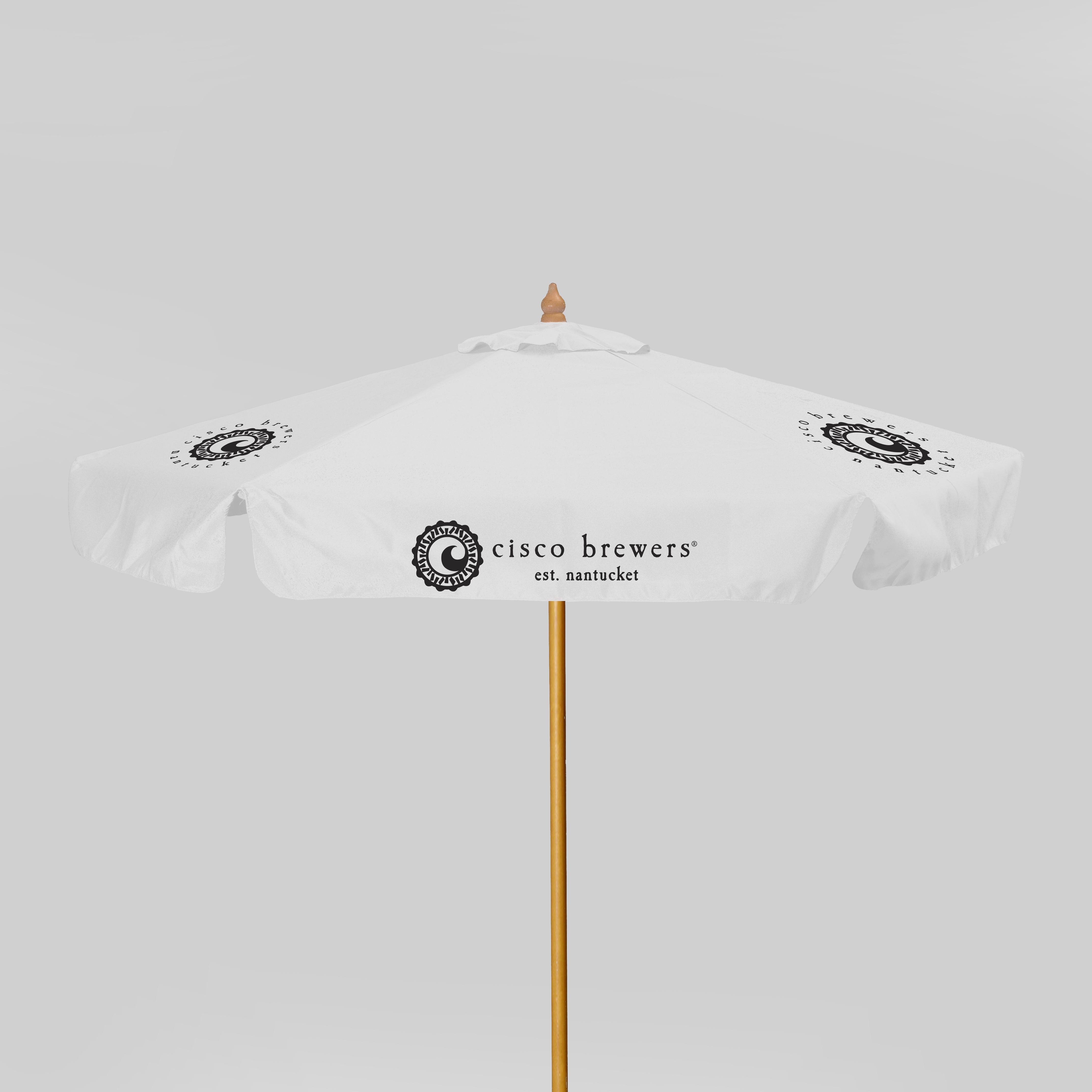 7' Wood Market Umbrella