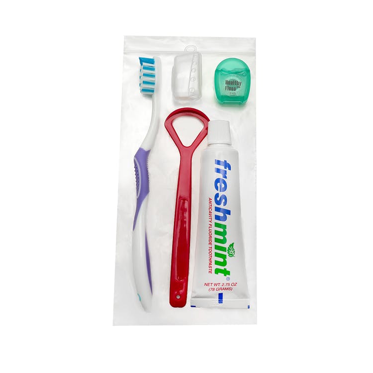 Classic Dental Kits - 6 Pieces Assorted Adult Zipper Bag 2