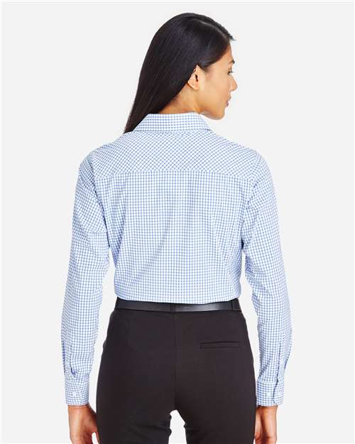 Women's CrownLux Performance® Micro Windowpane Woven Dress Shirt - DG540W 12