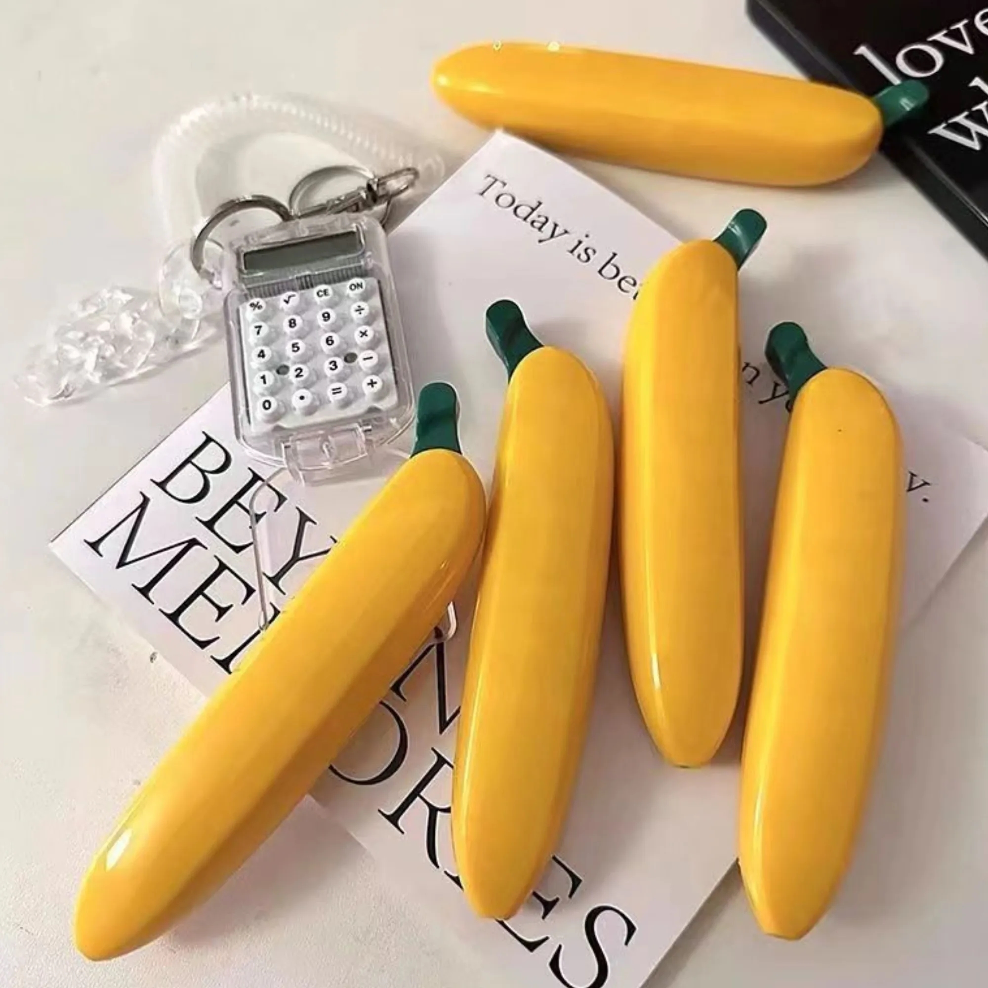 Banana-Shaped Retractable 1.0mm Pens Back to School Promo 1